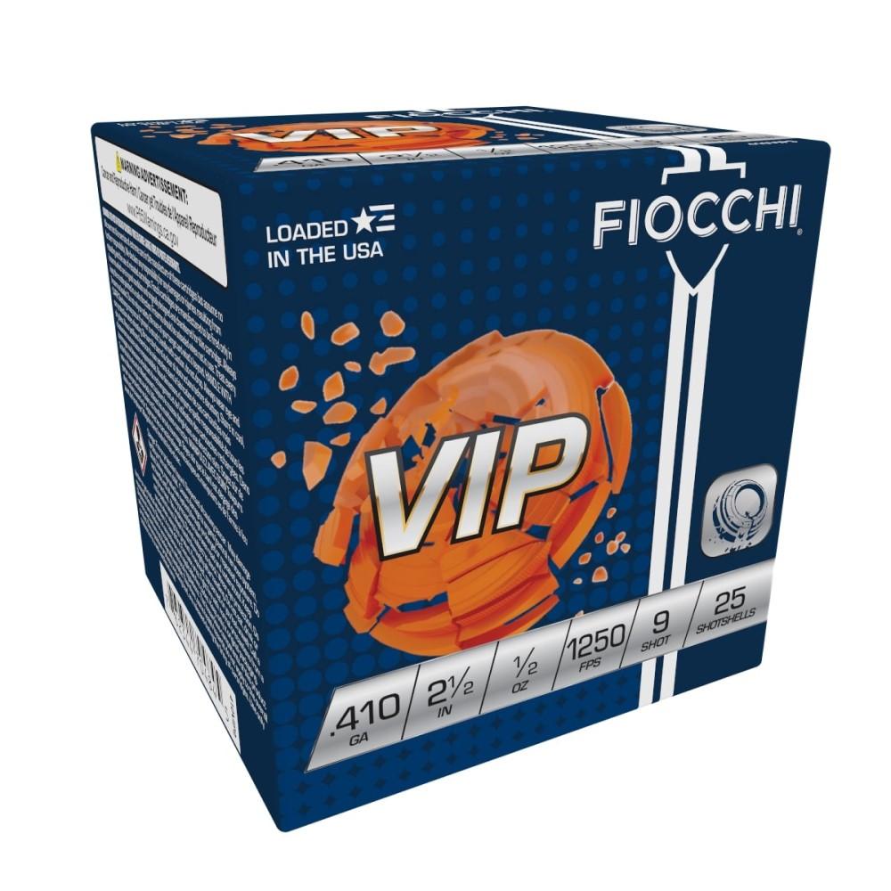 Fiocchi Premium Target Loads .410 ga 2 1/2" 1/2 oz #9 1250 fps 25/ct Picture of Fiocchi Ammunition FIOCCHI 410GA PREMIUM TARGET 2-1/2" 1/2OZ #9 1250