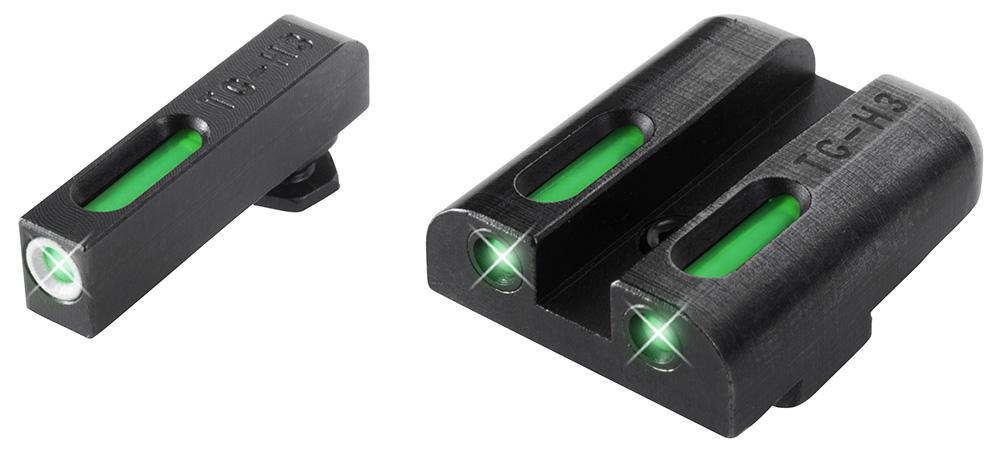 Truglo TFX Tritium/Fiber-Optic Day/Night Sights Fits GLOCK 17 / 17L 19 22 23 24 26 27 33 34 35 38 AND 39 - White Outline Front/Rear Green Picture of TRUGLO TFX BRITESITE GLOCK LOW SET 17/17L 19 22 23 24 26 27 33 34 35 38 & 39