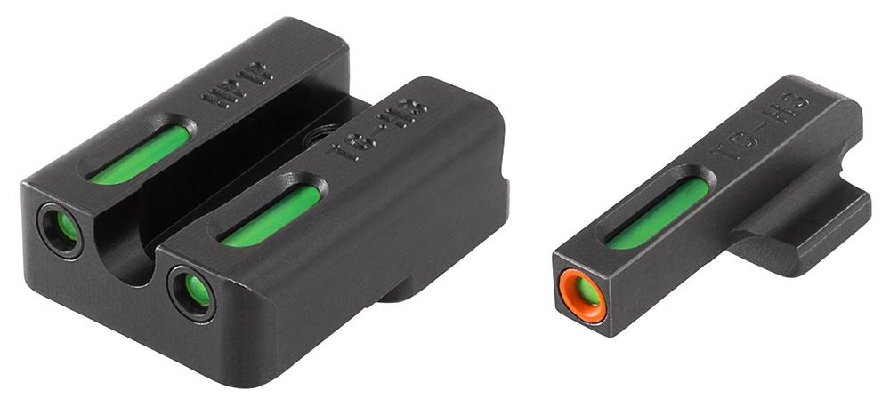 Truglo TFX Pro Tritium/Fiber-Optic Day/Night Sights Fit H&K VP9 VP40 P30 P30SK P30L 45 & 45 TACTICAL (Including Compact) - Orange Outline Front/ Picture of TRUGLO TFX PRO BRITESITE HK P30 SET ORANGE