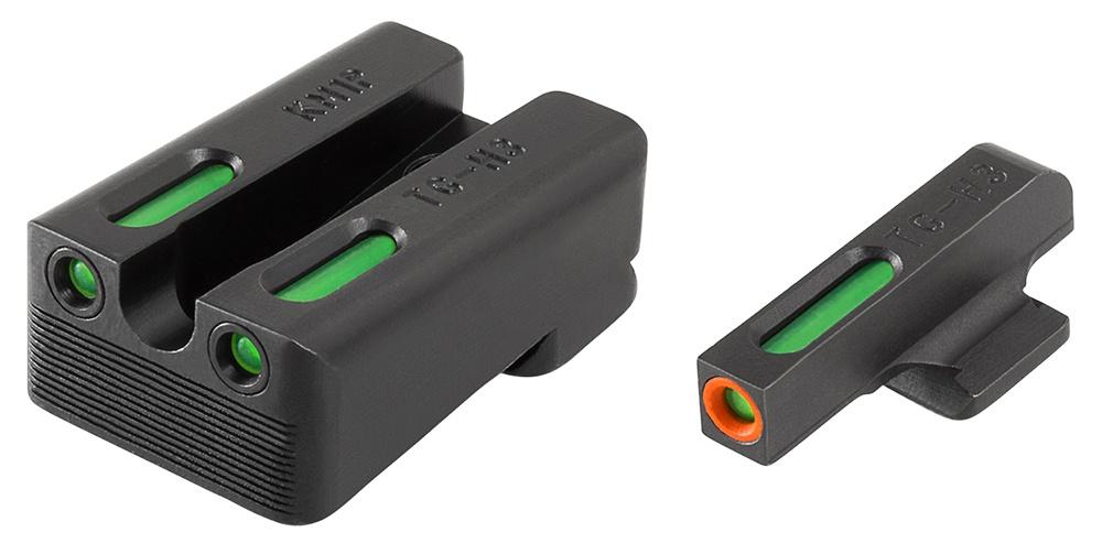 Truglo TFX Pro Tritium/Fiber-Optic Day/Night Sights Fit Kimber 1911 models w/ FIXED REAR SIGHT - Orange Outline Front/Rear Green Picture of TRUGLO TFX PRO BRITESITE KIMBER SET ORANGE