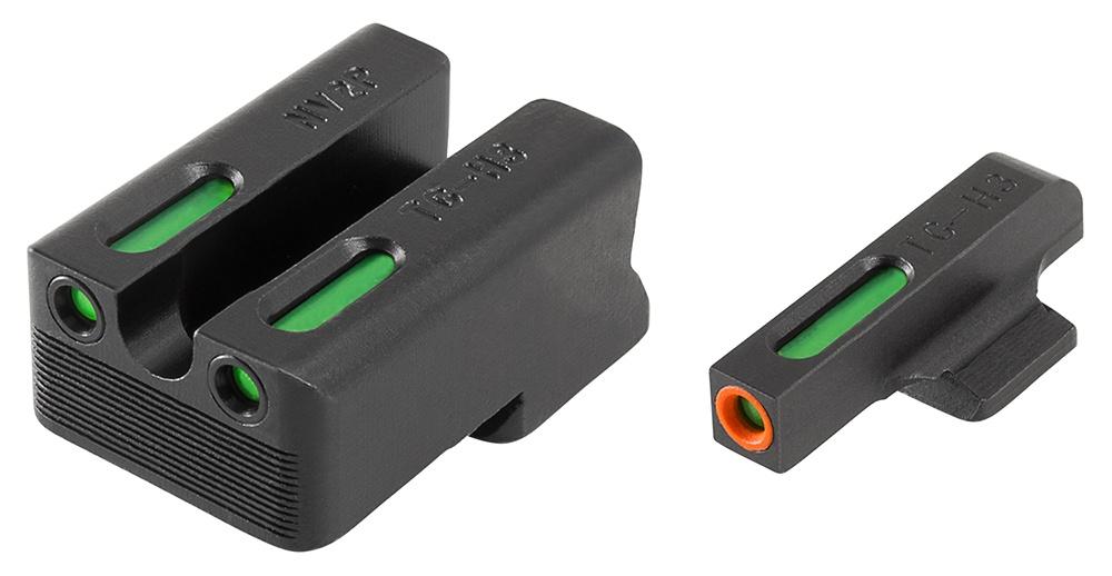 Truglo TFX Pro Tritium/Fiber-Optic Day/Night Sights Fit Novak LoMount cut .270 front / .500 rear - Orange Outline Front/Rear Green Picture of TRUGLO TFX PRO BRITESITE NOVAK 270/500 SET ORN