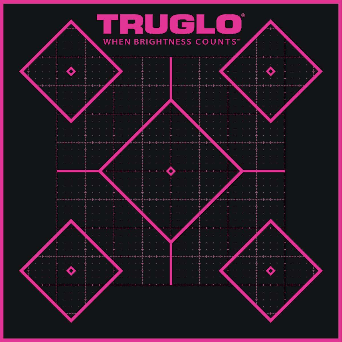 TRUGLO TRU-SEE Self Adhesive Targets - Handgun 12x18 Pink 6 Pack Picture of TRUGLO TARGET HANGUN 12X18 6PK PINK