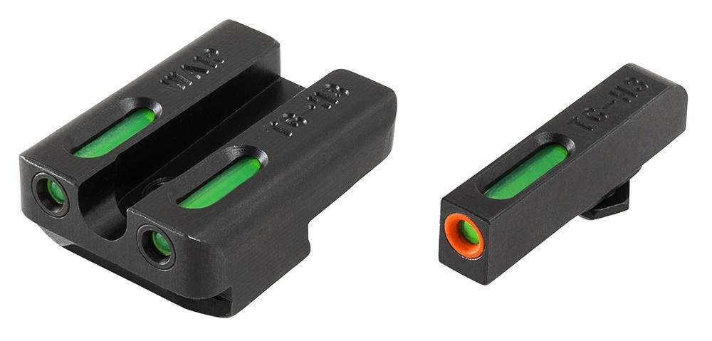 Truglo TFX Pro Tritium/Fiber-Optic Day/Night Sights Fit Walther P99/Walther PPQ - Orange Outline Front/Rear Green Picture of TRUGLO TFX PRO BRITESITE WALTHER PPQ SET ORN