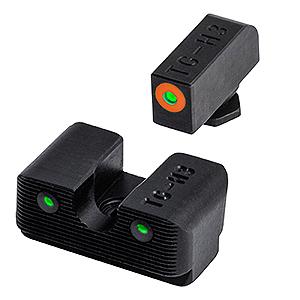Truglo Tritium Pro Night Low Sight Set - For Glock 17 / 17L 19 22 23 24 26 27 33 34 35 38 39 45 (Excluding M.O.S. models) Picture of TRUGLO TRIT PRO GLOCK LOW SET ORN