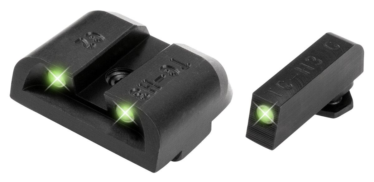 Truglo Tritium Pro Night Sights Fit Glock MOS 20 21 25 28 29 30 31 32 37 40 and 41 - White Outline Front/Rear Green Picture of TRUGLO Tritium Pro Night Sight for Glock MOS 20 21 25 28 29 30 31 32 37 40 41
