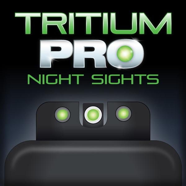 Truglo Tritium Pro Night Sights for Ruger SR9 SR9C SR40 SR40C SR45 - White Outline Front/Rear Green Picture of TRUGLO Tritium Pro Night Sight for Ruger SR9 SR9C SR40 SR40C SR45
