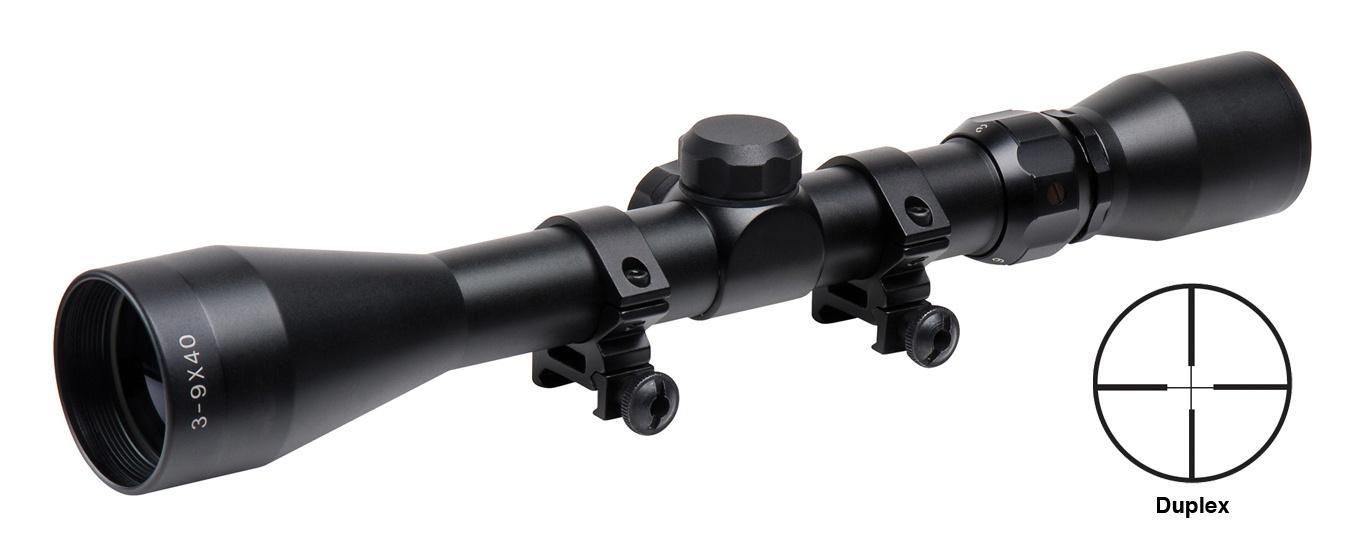 Truglo Trushot Rifle Scope w/Weaver Style Rings - 3-9x40mm 11.52-37.7' 3.15-3.94" Matte Picture of TRUGLO SCP TRUSHOT 3-9X40 BLACK WEAVER