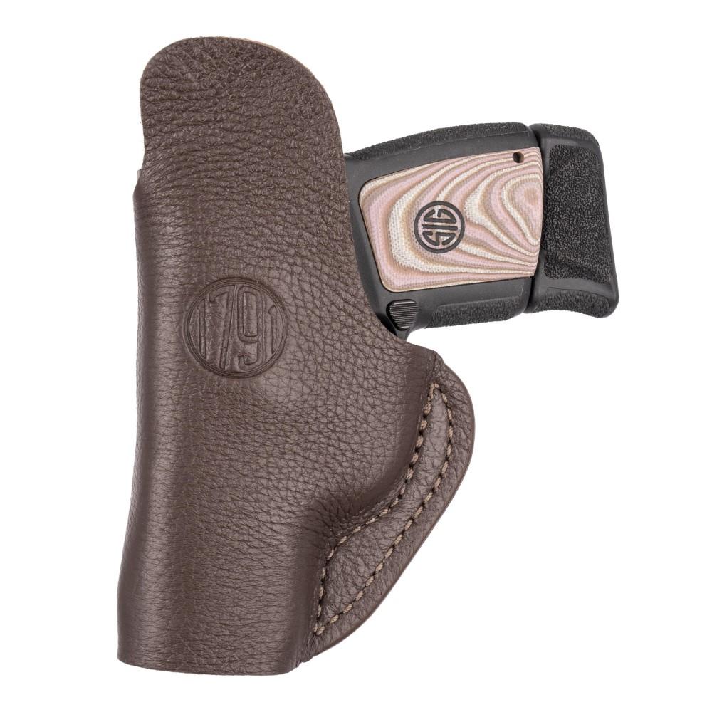 Picture of 2nd Amendment 1791 LLC 1791 Fair Chase Deer Skin IWB Holster Size 1 Brown LH