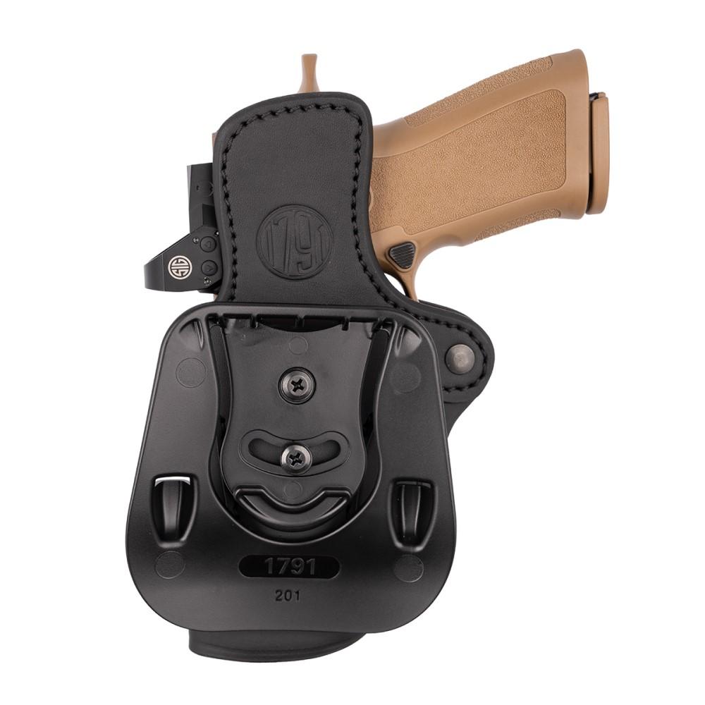 Picture of 2nd Amendment 1791 LLC 1791 Optic Ready OWB Paddle Holster Size 2.4 Stealth Black RH