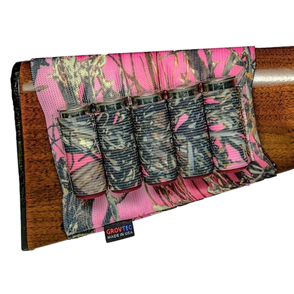 Grovtec Buttstock Cartridge Shell Holder Shotgun Open Style True Timber Pink Picture of Grovtec Us Inc. Buttstock Cartridge Shell Holder Shotgun Open Style True Timber Pink