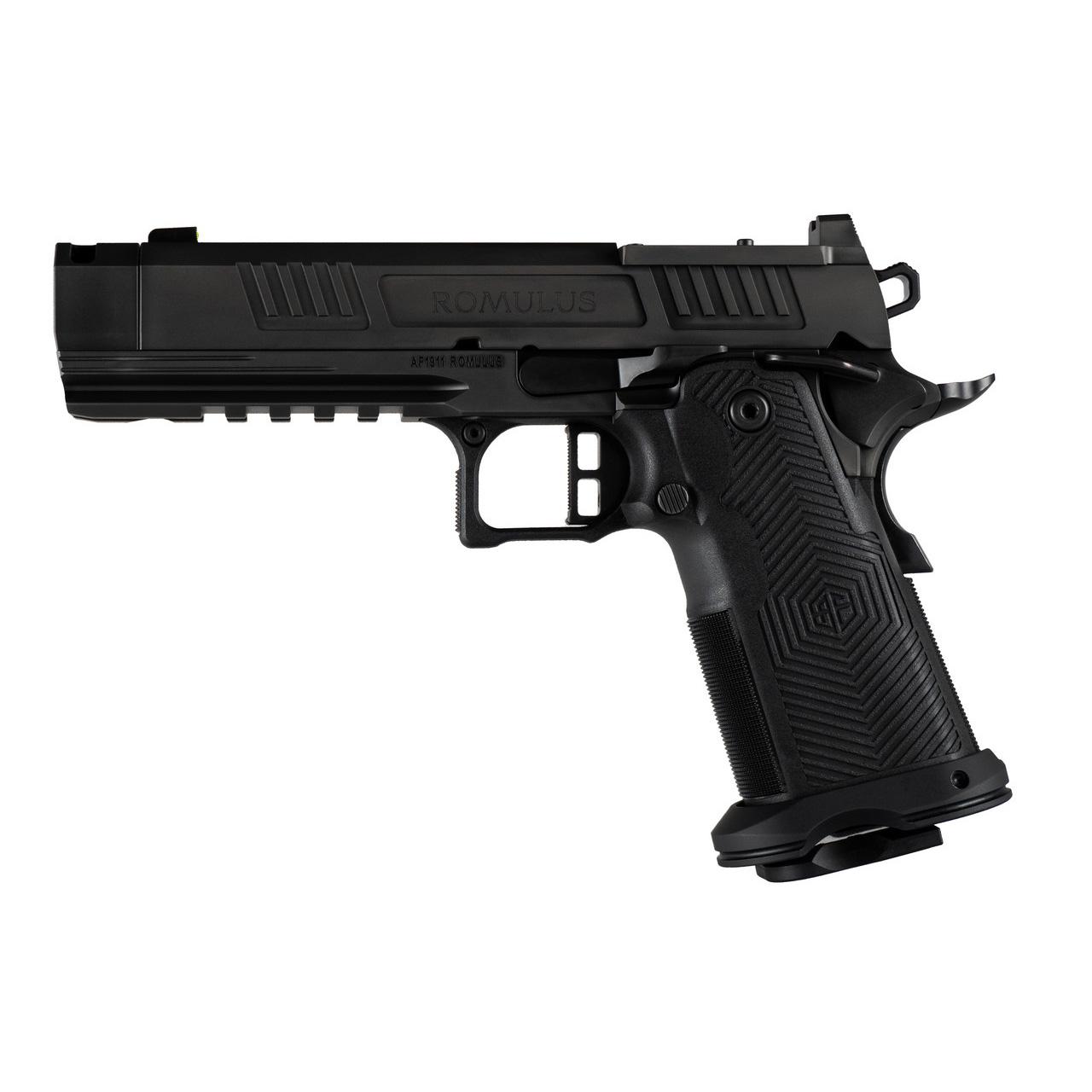 Alpha Foxtrot AF1911-ROMULUS Handgun 9mm Luger 17(1)&20(1)rd Magazines 4.25" Compensated Threaded Barrel Picture of Alpha Foxtrot Alpha Foxtrot AF1911-ROMULUS 4.25" COMP THREAD Barrel 9mm