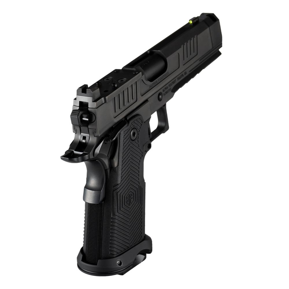 Alpha Foxtrot AF1911-Romulus Handgun 9mm Luger 17rd (1) and 20rd (1) Magazines 4.25" Compensated Threaded Barrel Black MOS Cut Picture of Alpha Foxtrot Alpha Foxtrot AF1911-ROMULUS 9mm DLC 4.25" COMP MOS Cut