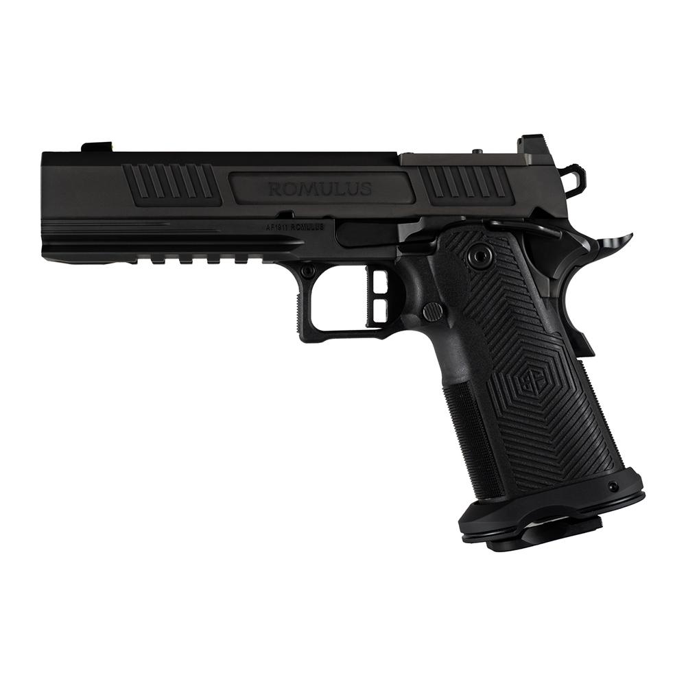 Alpha Foxtrot AF1911 Romulus Handgun 9mm Luger 17rd (1) & 20rd (1) Magazines 5" Barrel Black OR Picture of Alpha Foxtrot AF1911-ROMULUS 9mm 5in Std Bbl DLC Blk MOS Cut