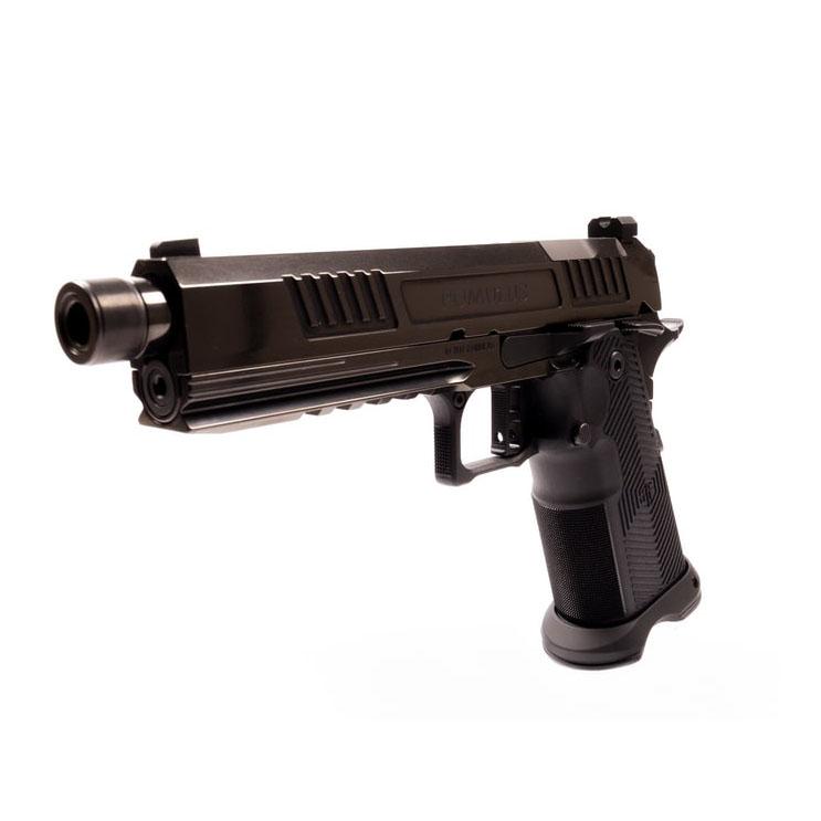 Alpha Foxtrot AF1911 Romulus Handgun 9mm Luger 17 & 20rd Magazines 5" Threaded Barrel Polished DLC Black RMSc Cut Picture of Alpha Foxtrot AF1911-ROMULUS 9MM 5in Polished Threaded Barrel RMSc Cut