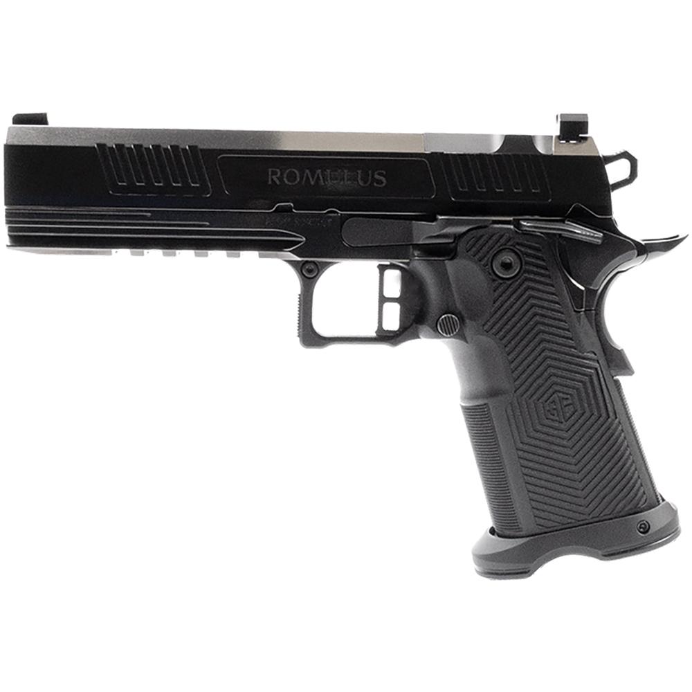 Alpha Foxtrot AF1911 Romulus Handgun 9mm Luger 17 & 20rd Magazines 5" Bull Barrel Polished DLC Black RMSc Cut Picture of Alpha Foxtrot AF1911-ROMULUS 9MM 5in Polished Finish RMSc Cut