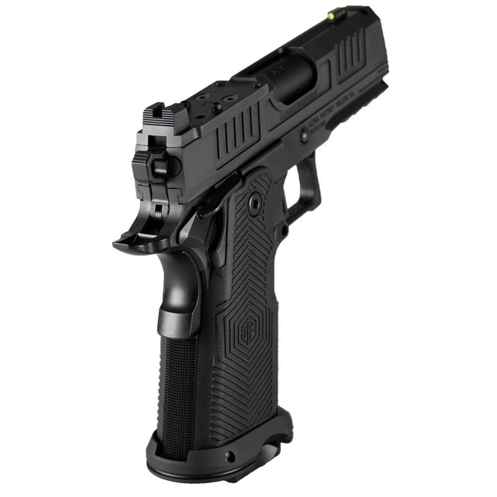 Alpha Foxtrot AF1911 Romulus Handgun 9mm Luger 17rd (1) & 19rd (1) Magazines 3.5" Ported Barrel Black RMSc Picture of Alpha Foxtrot AF1911-ROMULUS 9MM 3.5IN RMSc BULL RAMPED PORTED DLC BLK 20RD/17RD