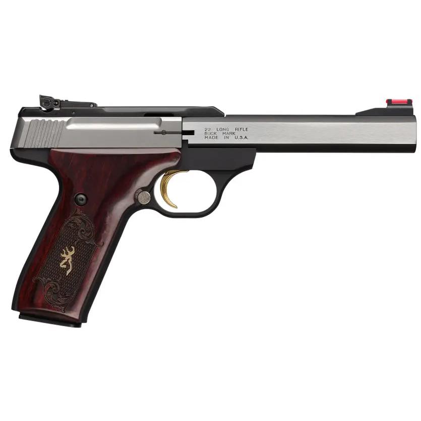 Browning Buck Mark Medallion Rosewood Handgun .22LR 10rd Magazine 5.5" Barrel Pro Target Sights CA Compliant