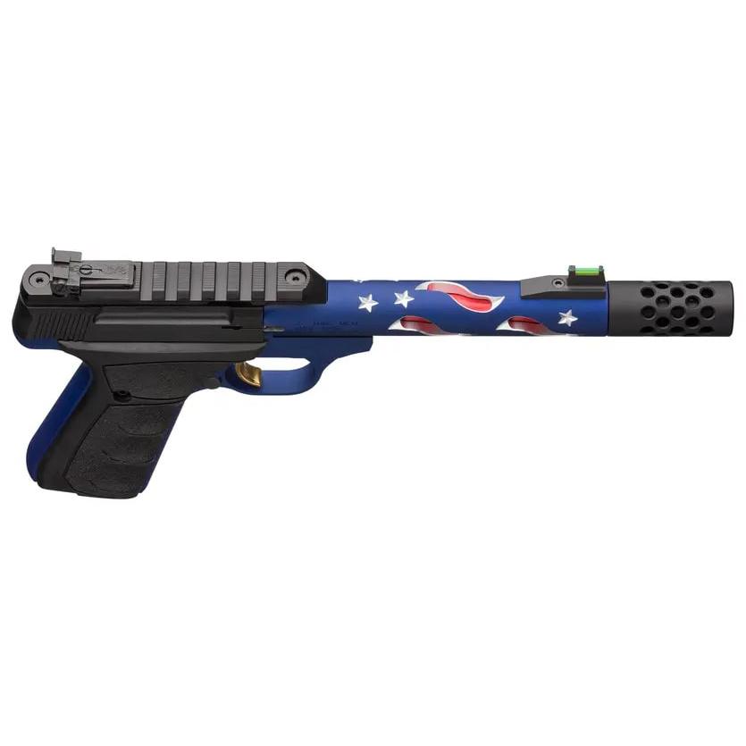 Browning Buck Mark Plus Vision Americana Suppressor Ready Handgun .22 LR 10rd Magazine 5.875" Barrel Threaded Barrel Picture of Browning Firearms Browning Buck Mark PLS VIS AMERICAN UFXSRMB22LR