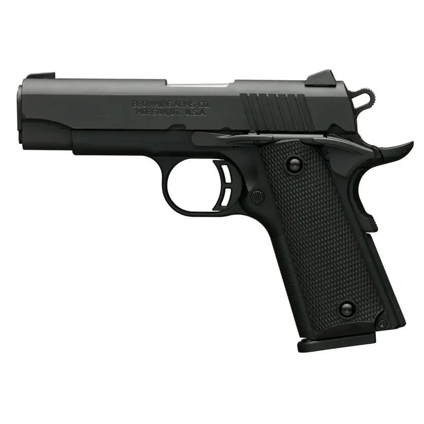 Browning 1911 380 Black Label Compact Handgun 380 ACP 8rd Magazine 3.625" Barrel Black Picture of Browning Firearms Browning 1911-380 ACP BLKLBL CMPS380 ACP