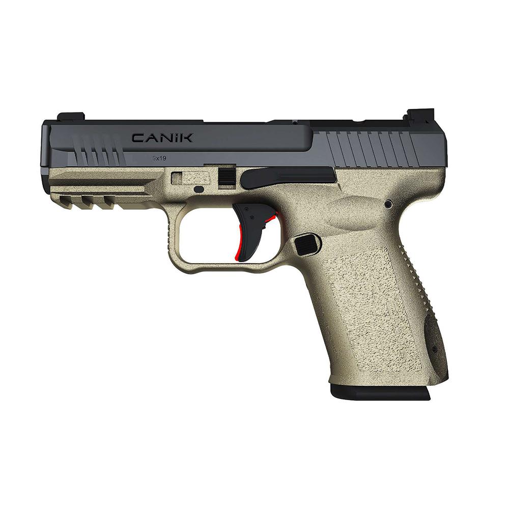 Canik Mete SF Handgun 9mm Luger 15rd Magazine 4.08" Barrel Black/FDE Picture of Century Arms Canik Mete SF .9mm Pistol 15rd 4.19'' Barrel BLK/FDE