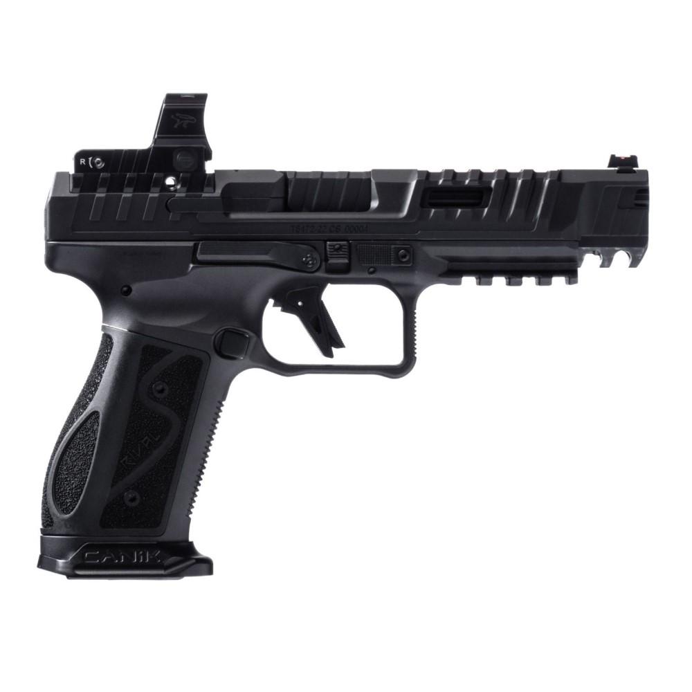 Canik SFx Rival-S Dark Side Handgun 9mm Luger 18rd Magazines (2) 5" Barrel Black with MO2 Optic Picture of Century Arms Canik Rival-S Darkside with MECANIK MO2 Cal. 9mm 18rd