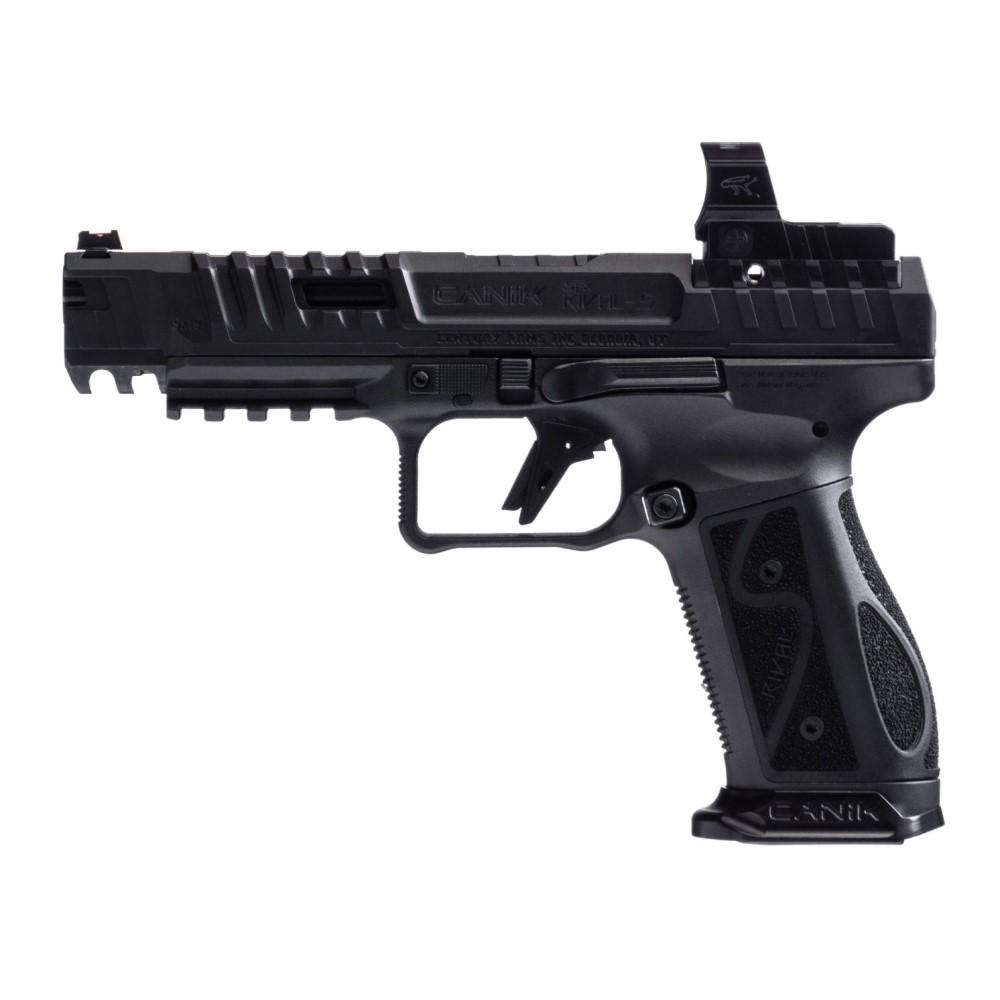 Canik SFx Rival-S Dark Side Handgun 9mm Luger 18rd Magazines (2) 5" Barrel Black with MO2 Optic Picture of Century Arms Canik Rival-S Darkside with MECANIK MO2 Cal. 9mm 18rd