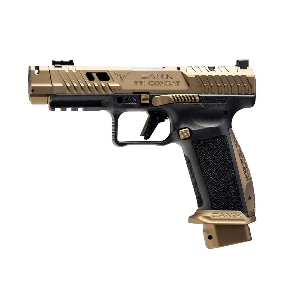 Canik TTI Combat Handgun 9mm Luger 10rd Magazines (2) 4.6" Barrel Black and Bronze Picture of Century Arms Century Canik TTI Combat 9mm (2) 10rd mags