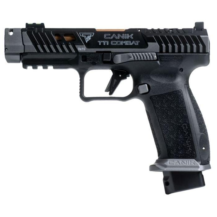 Canik TTI Combat Handgun 9mm Luger 10rd Magazines (2) 4.6" Barrel Smoke Picture of Century Arms Canik TTI Combat Smoke 10rd 9mm Pistol