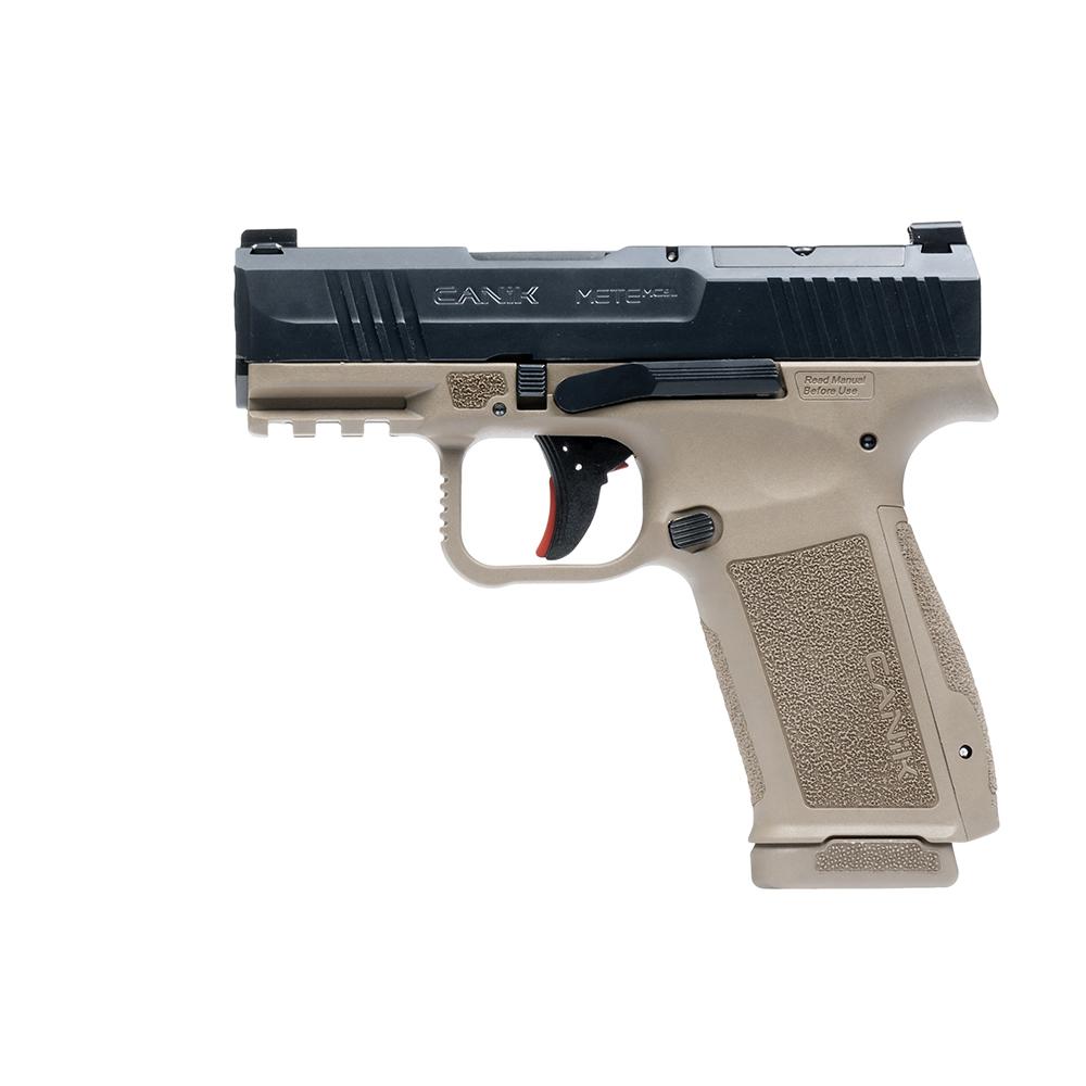 Canik Mete MC9L Handgun 9mm Luger 17rd Magazines(2) 3.18" Barrel Optic Ready Black Slide FDE Frame Picture of Century Arms CANIK METE MC9 L Slide Black/Frame FDE (2) 17RD ACCES KIT