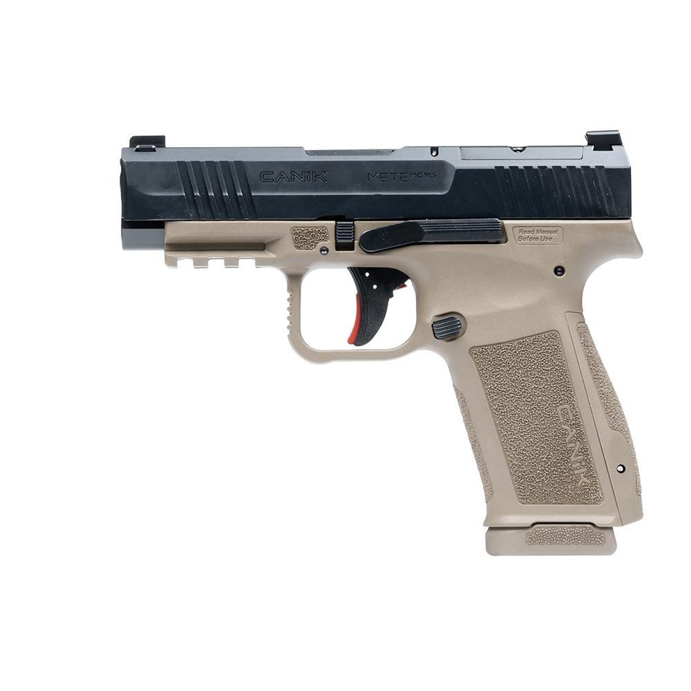 Canik Mete MC9LS Handgun 9mm Luger 17rd Magazines(2) 3.64" Barrel Optic Ready Black Slide FDE Frame Picture of Century Arms CANIK METE MC9 LS Slide Black/Frame FDE (2) 17RD ACCES KIT