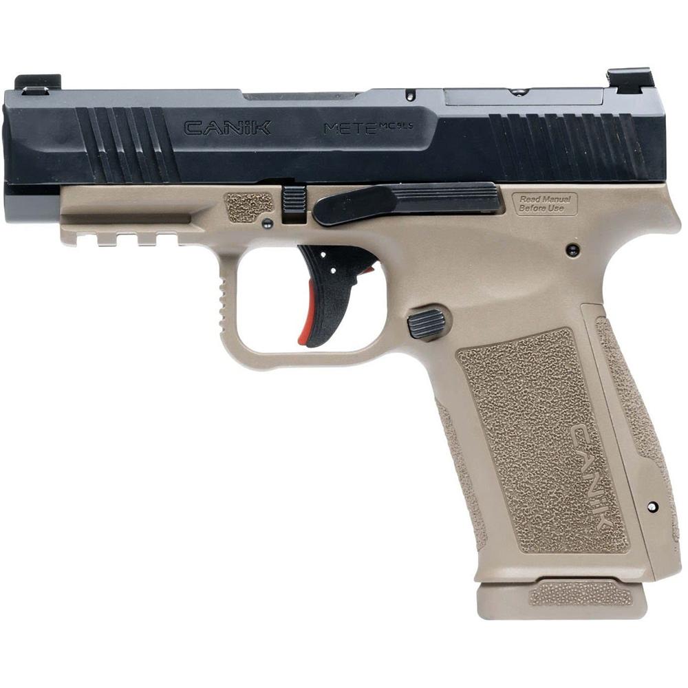 Canik Mete MC9 LS Handgun 9mm Luger 10rd Magazine 3.6" Barrel Black/FDE CA Compliant Picture of Century Arms CANIK METE MC9 LS CALIFORNIA BLACK/FDE 9MM 10RD