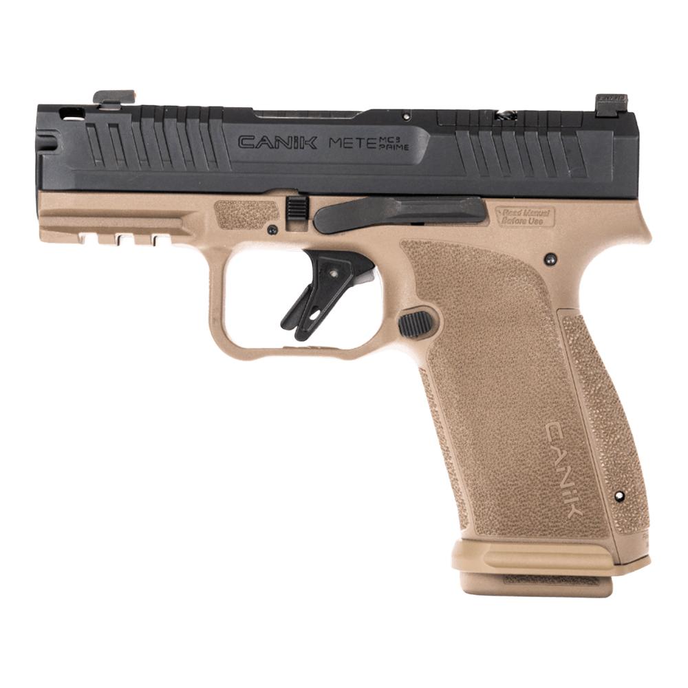 Canik METE MC9 Prime Handgun 9mm Luger 17rd Magazines (2) 3.64" Barrel Two-Tone Black FDE Picture of Century Arms Canik METE MC9 Prime Two-Tone 9mm 17+1rd