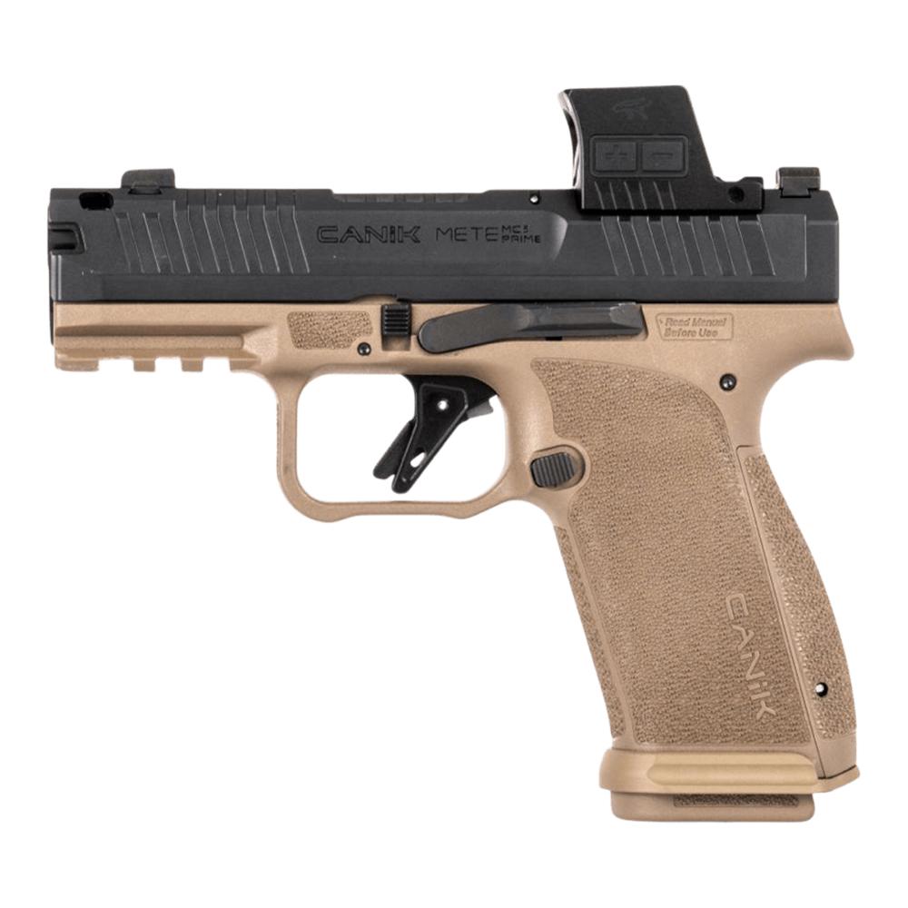 Canik METE MC9 Prime Handgun 9mm Luger 17rd Magazines (2) 3.64" Barrel Two-Tone Black FDE with MO4 Picture of Century Arms Canik METE MC9 Prime Two-Tone 9mm 17+1rd w/ MO4