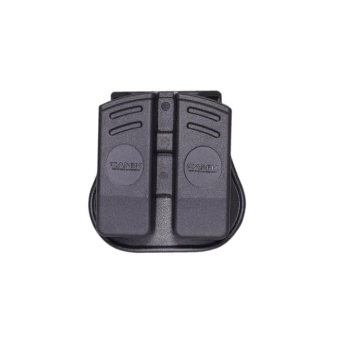 Canik Universal Double Magazine Pouch Black Polymer Picture of Century Arms CANIK HOLSTERPOLYMER/BLACK; UNIVERSALDOUBLE MAG POUCH