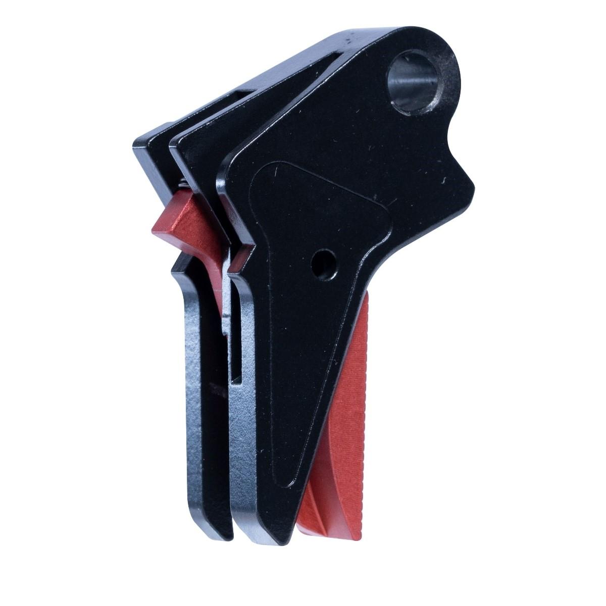 Canik Full Size Flat Trigger Assembly for Select Canik Full Size TP9 Models Red Picture of Century Arms CANIK TP9 FULL SIZE PISTOL ALUMINUM FLAT TRIGGER TP9 DA SFT SFL SF SFX
