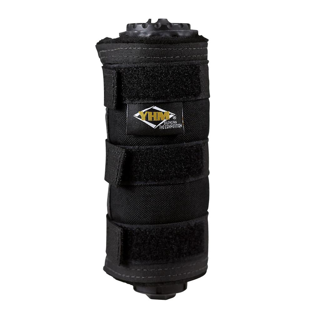 YHM Bad Larry Sound Suppressor Cover 6.3" Black Picture of Yankee Hill Machine YHM SOUND SUPPRESSOR COVER BAD LARRY