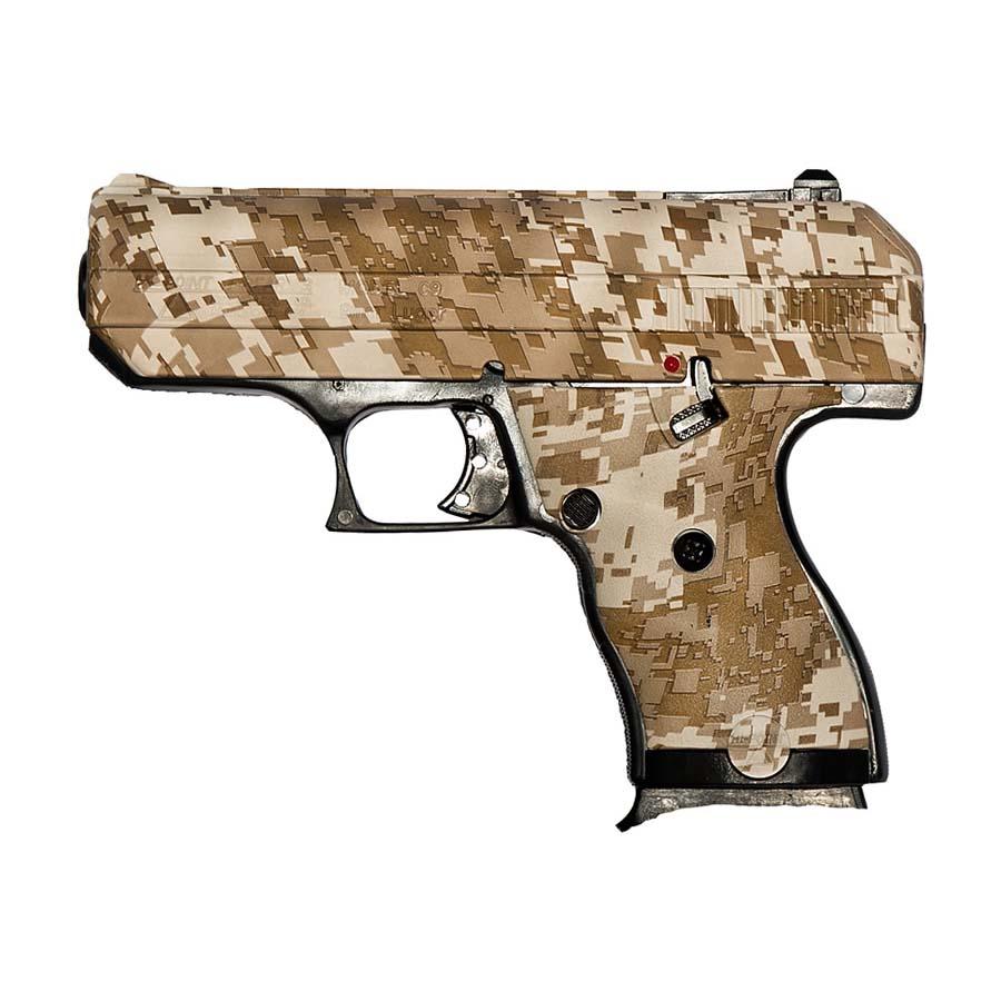 Hi-Point C9 Compact Handgun 9mm Luger 8rd Magazine 3.5" Barrel Desert Camo Picture of MKS SUPPLY LLC HI-POINT 9MM COMPACT BLACK/POLYMER 8RND DESERT DIGITAL PATTERN