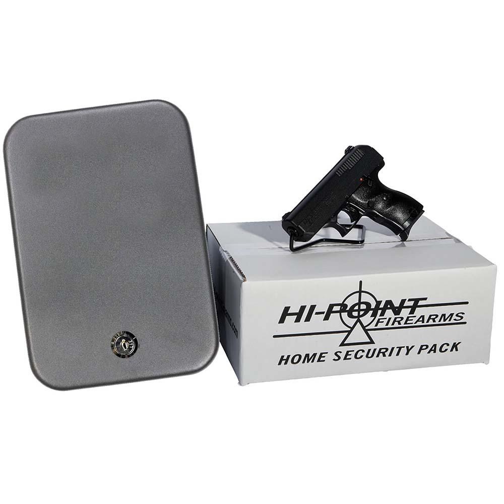 Hi-Point C9 Compact Handgun 9mm Luger 8rd Magazine 3.5" Barrel W/Home Security Pack (Lock Box) Picture of MKS SUPPLY LLC HI-POINT 9MM COMPACT BLACK/POLYMER 8RND W/LOCK BOX HOME SEC PACK