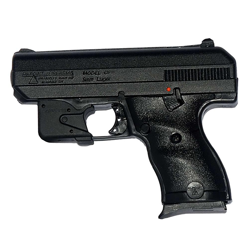 Hi-Point C9 Compact Handgun 9mm Luger 8rd Magazine 3.5" Barrel w/Trigger Guard Laser Picture of MKS SUPPLY LLC HI-POINT C-9 GUN W/TRIGGER-GUARD MOUNT LASER BLK POLY SEMI AUTO 8-SHOT 3.5"