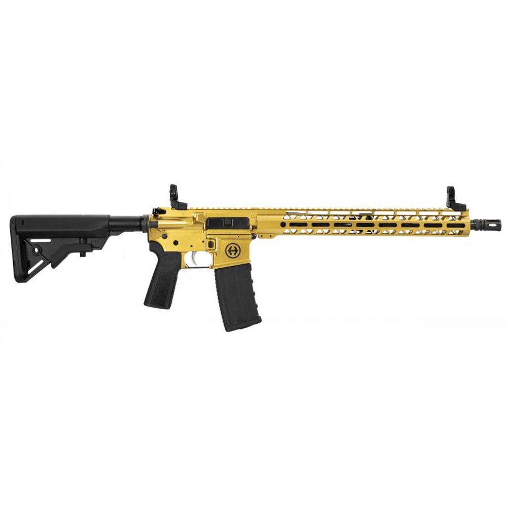 Hi-Point HP-15 Rifle 5.56 NATO 30rd Magazine 16" 1/2x28 Threaded Barrel Gold Picture of MKS SUPPLY LLC HP-15 556 Gold Rifle 16Bbl 15in Mlok B5 Stk UTG sights B5 Grp