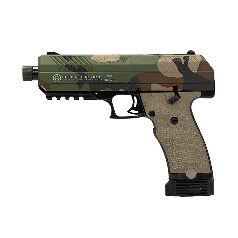 MKS Supply JH/P Gen2 M81 US Camo Handgun .45 Auto 9rd Magazine 4.5" Barrel Magazine Safety Picture of MKS SUPPLY LLC JH/P 45ACP pistol Gen 2 M81 US woodland camo slide threaded barrel 9 RND