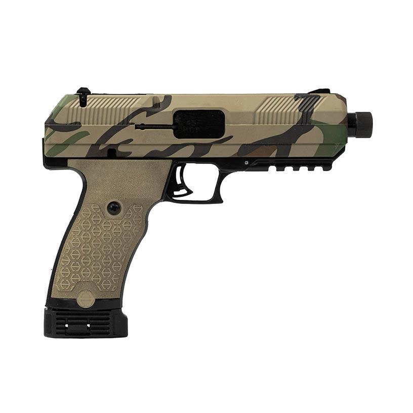 MKS Supply JH/P Gen2 M81 US Camo Handgun .45 Auto 9rd Magazine 4.5" Barrel Magazine Safety Picture of MKS SUPPLY LLC JH/P 45ACP pistol Gen 2 M81 US woodland camo slide threaded barrel 9 RND