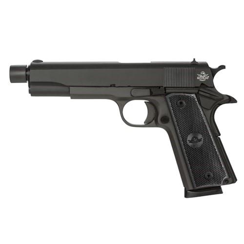 Rock Island M1911 GI Standard Full Size Handgun .45 ACP 8/rd Magazine 5" Threaded Barrel Black Picture of Rock Island Armory ROCK ISLAND ARMORY M1911 GI STANDARD FS THREADED 45ACP 8ROUND