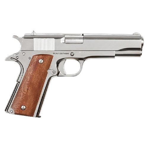 RIA GI Standard Full Size 1911 Nickel Handgun .38 Super 10rd Magazine 5" Barrel