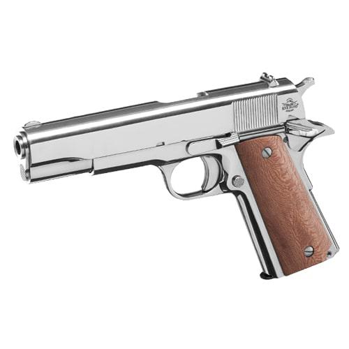 RIA GI Standard Full Size 1911 Nickel  Handgun .38 Super 10rd Magazine 5" Barrel Picture of Rock Island Armory RIA GI STANDARD FS NKL Pistol 38SUP 5