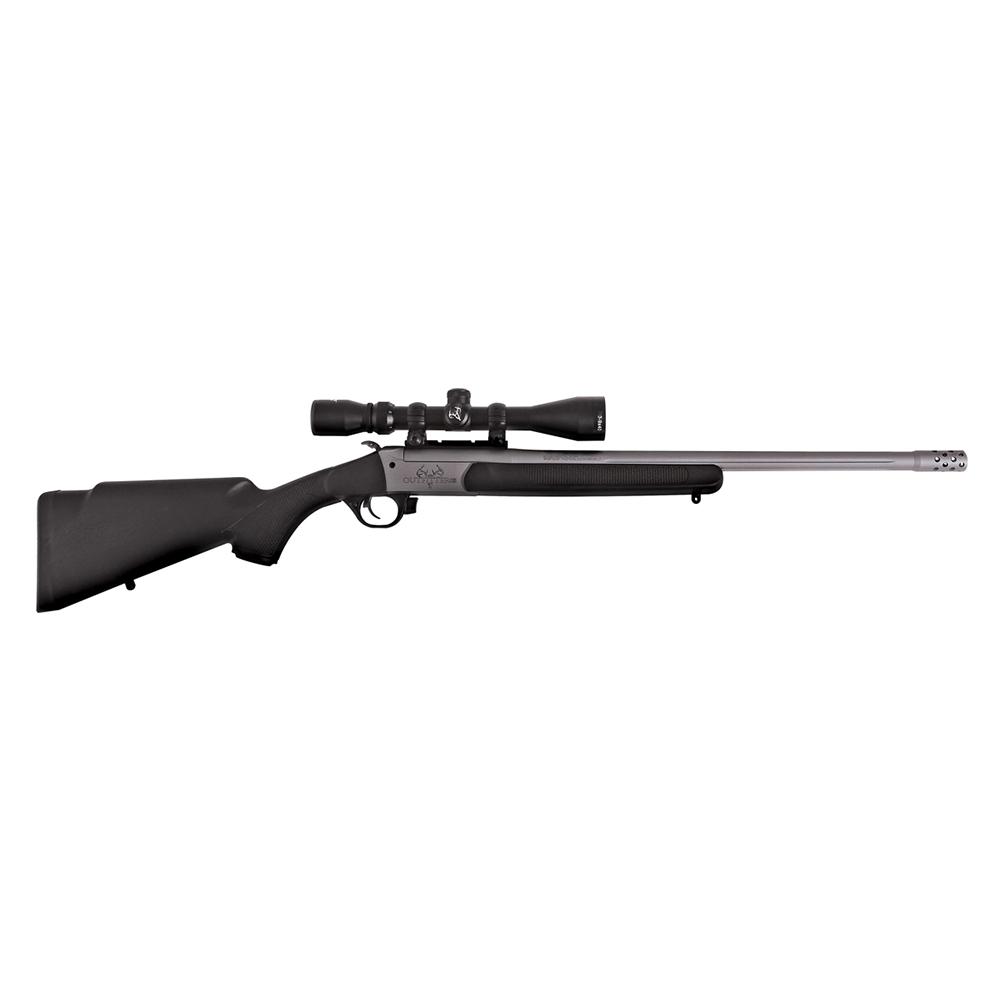 Traditions Outfitter G3 Rifle  360 Buckhammer Single Shot 22" Barrel Black with 3-9x40 Scope Picture of Traditions Performance Firearms Traditions Outfitter G3 360 Buckhammer Syn Blk w/3-9x40 Duplex Scope Mount