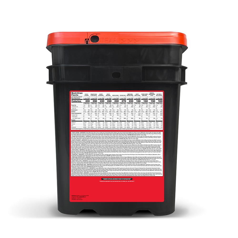 Readywise Emergency Survival Food Entrees 120 Servings Picture of ReadyWise Company 60 Day 1 Person 120 Serving Entrée Only Grab and Go Bucket