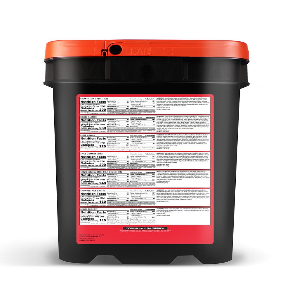Readywise Prepper Pack 52 Servings Picture of ReadyWise Company 7 DAY 1 PERSON 52 SERVINGS (4 ENTREES 2 BREAKFASTS 2 BEVERAGES) BUCKET