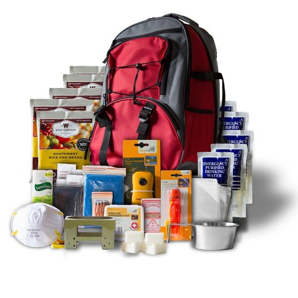 Wise Five Day Emergency Survival Kit Backpack For One Person-32 Servings Red Picture of ReadyWise Company 5 Day 1 Person 32 Servings Entrees & Drinks Survival Back Pack (Red)
