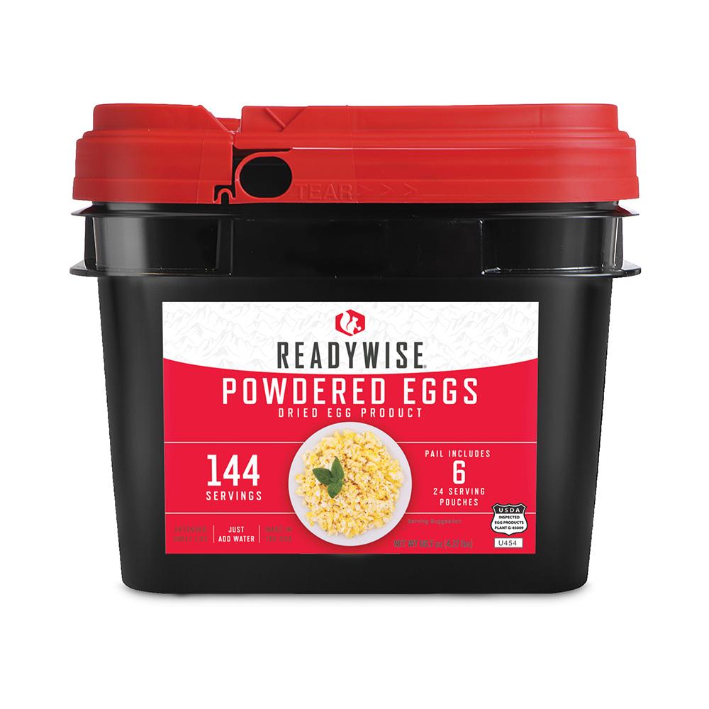 Readywise Powdered Eggs Bucket 144 Servings Picture of ReadyWise Company 144 Servings Powdered Eggs Bucket